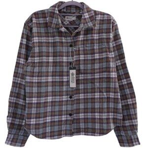 NEW Alpine Design Hike Midweight Flannel Shirt Brown Fall River Plaid Size S